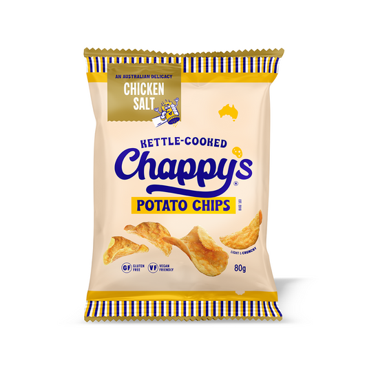 Chappy's Chicken Salt Pack with 3D Chips and gold flavour packaging