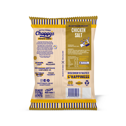 Chappy's Chicken Salt Pack with 3D Chips and gold flavour packaging